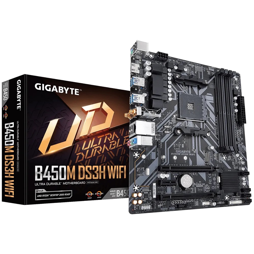 Motherboards GIGABYTE B450M DS3H WIFI